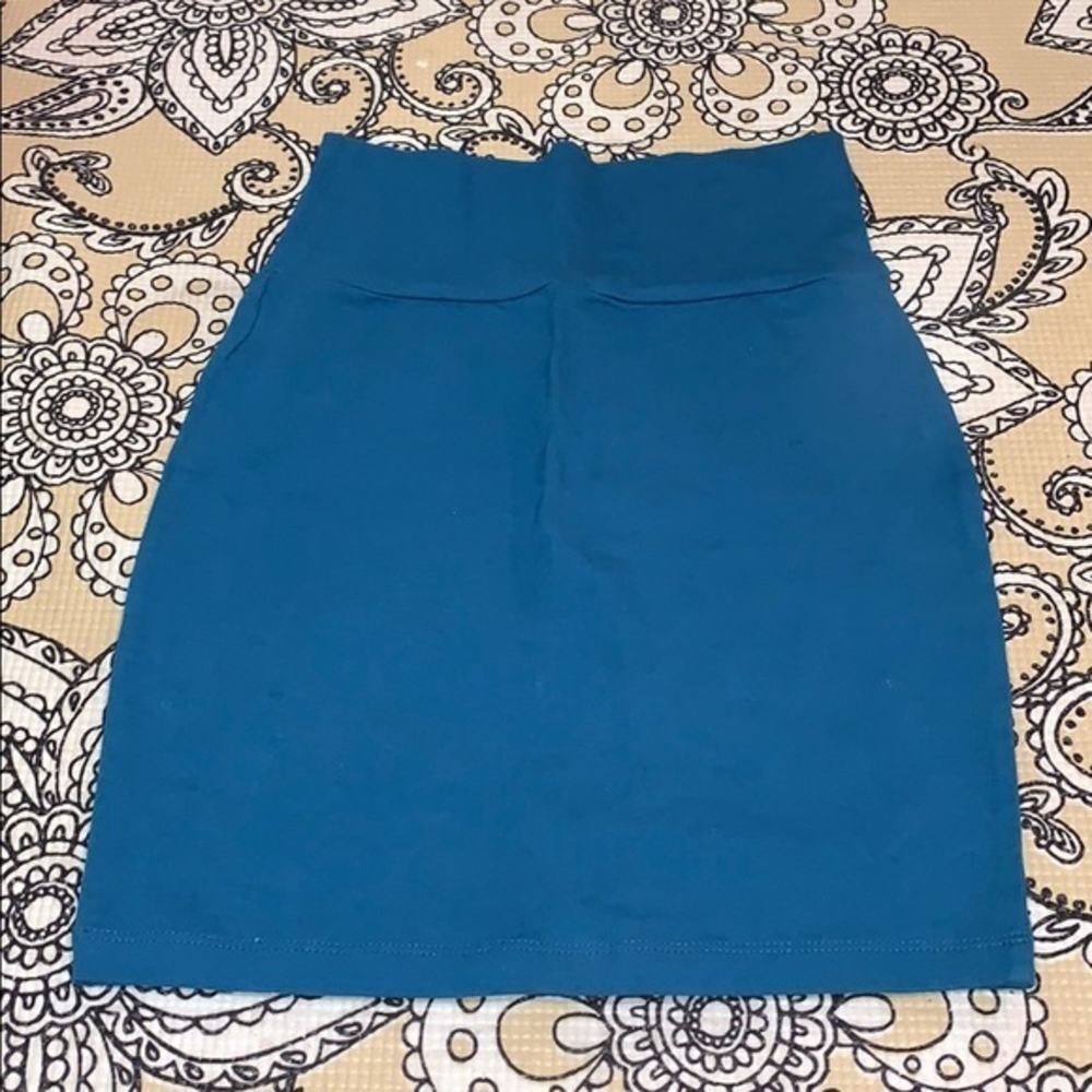 Charlotte Russe mini pencil bodycon‎ skirt blue